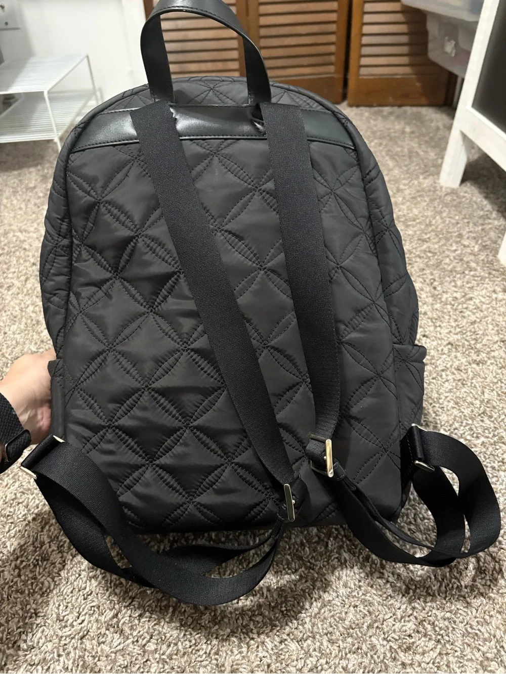 kate spade Quilted Black Nylon Backpack - Picture 5 of 6